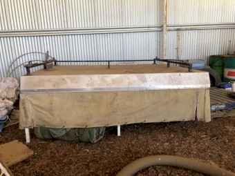 Camping Canopy for F250 tray with boat rack