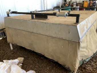 Camping Canopy for F250 tray with boat rack