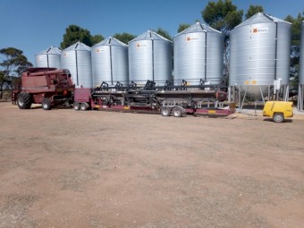 2003 Case IH 2388 Exclusive Header with 36ft 2004 Case IH 2052 Draper Front with Trailer