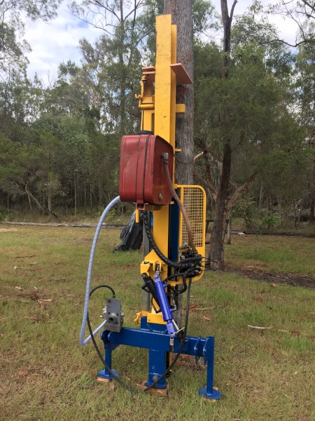 2008 Elgra-Engineering Hydraulic drop hammer post driver and auger drill.