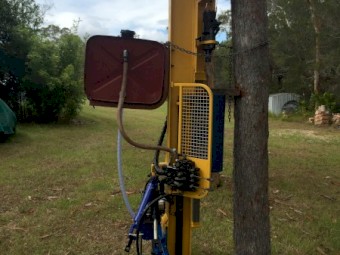2008 Elgra-Engineering Hydraulic drop hammer post driver and auger drill.