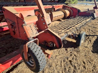 Case IH 1015 Canola Front with Trailer