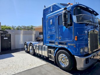 1996 kenworth k104b c15 cat and 1999 hamlex tri axle chassie tipper 