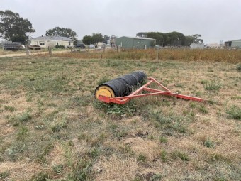 Duncan Renovator Seed Drill and nine foot Bison Pasture Roller