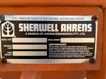 SHERWELL FIELD BIN WITH AUGER 