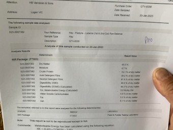 100mt Rye Lucerne and Clover Hay 620kg 8x4x3 Bales (Pre-em 100) 22/23 Season