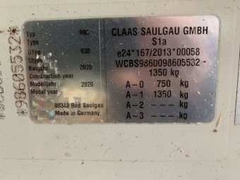 Under Auction - (A233) 2020 CLAAS Liner 2700 