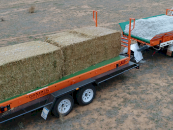 Hay Feeder is a 4 in 1 solution to feeding out square or round bales and cotton seed feeder