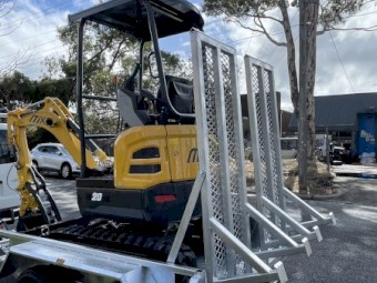 MXG XE20SE-2 excavator attachments package plus plant trailer prices---$34,990 incl gst with 1 year rego.