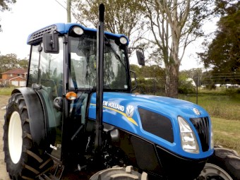  Late model New Holland 2018 T4.95F 4WD/FWA 98hp Compact Orchard/Vineyard Tractor