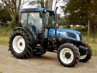  Late model New Holland 2018 T4.95F 4WD/FWA 98hp Compact Orchard/Vineyard Tractor
