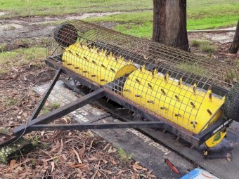 Aerator Farm Tow behind vehicle Prickler Double Drum by Elkco Engineering 