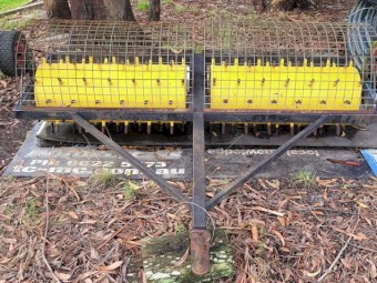 Aerator Farm Tow behind vehicle Prickler Double Drum by Elkco Engineering 