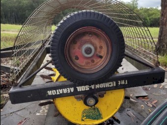 Aerator Farm Tow behind vehicle Prickler Double Drum by Elkco Engineering 