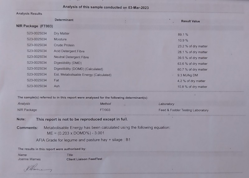 2021 Season Vetch Hay