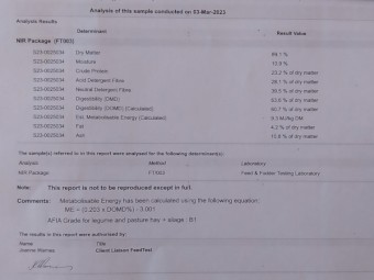 2021 Season Vetch Hay