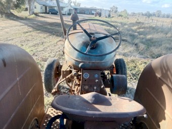 Fordson major tractor and slasher