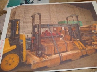 Narrow Aisle model, 1995 Hyster S155XL  Forklift (Solid Cushion Tires), Serial No B024D03605S, Unit No 100251