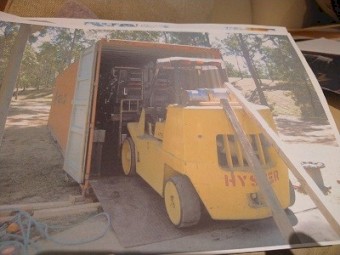 Narrow Aisle model, 1995 Hyster S155XL  Forklift (Solid Cushion Tires), Serial No B024D03605S, Unit No 100251