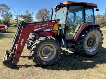 2008 Case 1100u Tractor and Challenge Loader