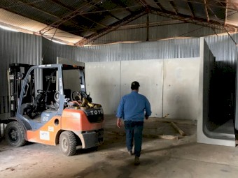 Freestanding Concrete Retaining Walls 3m high x 2.4m long AgCrete L-Blocks x 10