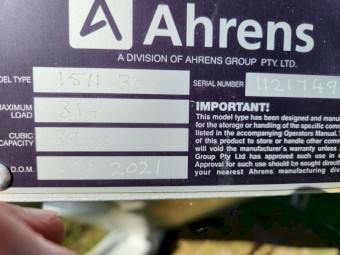 2021 Ahrens 31 tonne Field Bin
