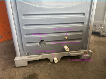 Builder Shower & Toilet Combo Portable Construction Site Shower Toilet Easy Relocate