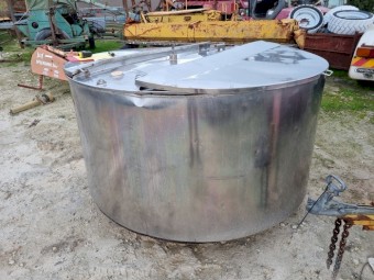 Round Stainless Steel Milk Vat - 1800 Litres