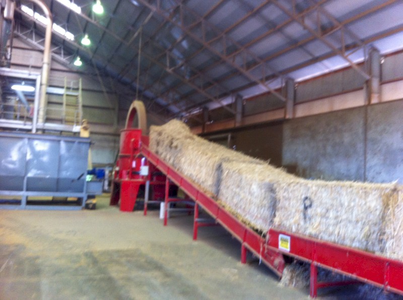 Tub Grinder with large bale conveyor Farm Tender