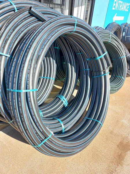 50mm x 50m x PN16 Poly Pipe Metric Blueline