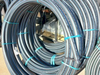 50mm x 50m x PN16 Poly Pipe Metric Blueline