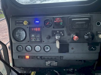 John Deere 7720 Harvester with 24ft finger tyne reel front on Leith trailer plus spare 7720 and two fronts for parts