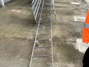 Emergency Staircase galvanized steel .