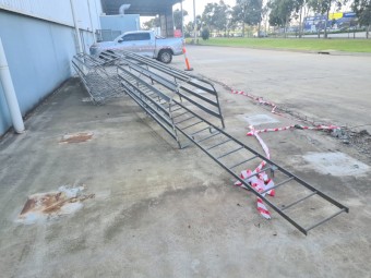 Emergency Staircase galvanized steel .