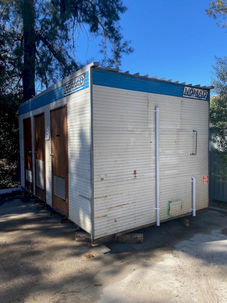 Portable building, Kitchenette, toilet (F & M), shower, urinal,