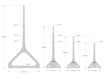 PORTABLE 2.4m HIGH AG-CRETE DIVIDER RETAINING WALLS