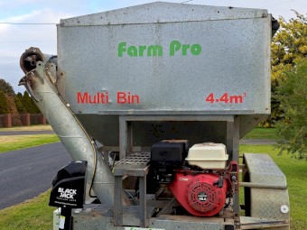 2019 - 3 bin FarmPro 3.5 tonne trailer with scales, 3 x remote slides, new auger flights/liners/bearings, new wheel bearings.