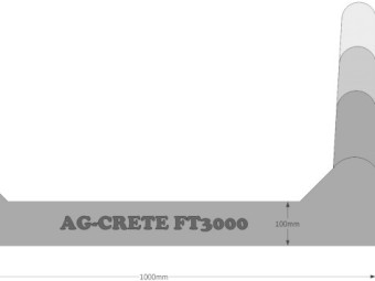 Concrete Feed Troughs 1m wide x 3m long for Cattle Feedlots AG-CRETE