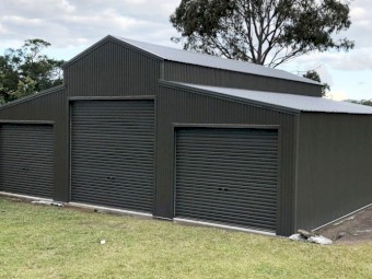 American Steel Barn Shed 10.5m x 10.5m with 10.5m x 3.5m Lean-to