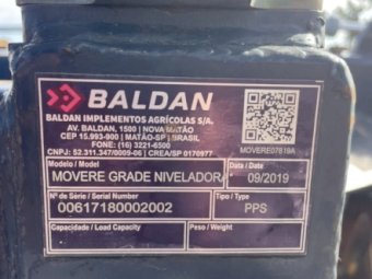 2019 Baldan Movere 88 Tandem Disc with Crumble Roller