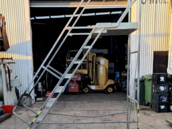Industrial Mobile Platform Ladder BJ Turner Materials Handling