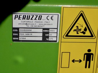 Brand New Peruzzo Fox 1400 M PTO Flail Mower/Mulcher