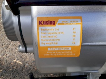 4” Trash Water Pump Electric start / Large Fuel Tank