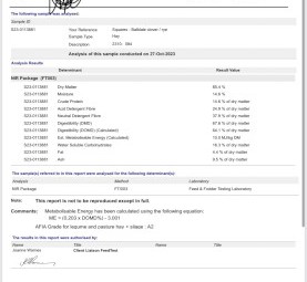 Clover - clover rye grass hay