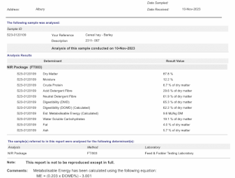 120mt Barley Hay 600kg 8x4x3 Bales