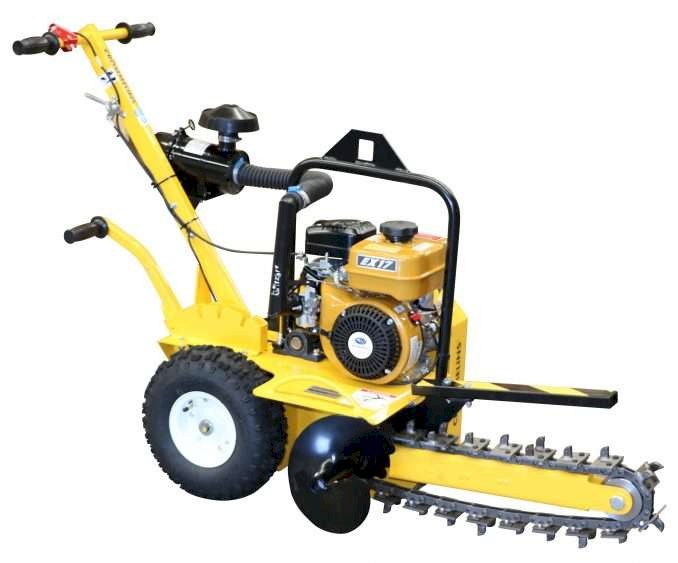 18" Crommelins 6HP EX17 Robin Subaru Walk Behind Groundhog Chain Type Trencher