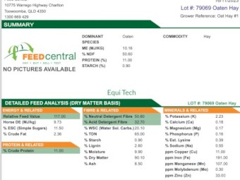 Oaten (Pure) Hay 5x4 Rounds Bales