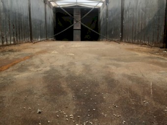 34 foot convertible with fixed sides.