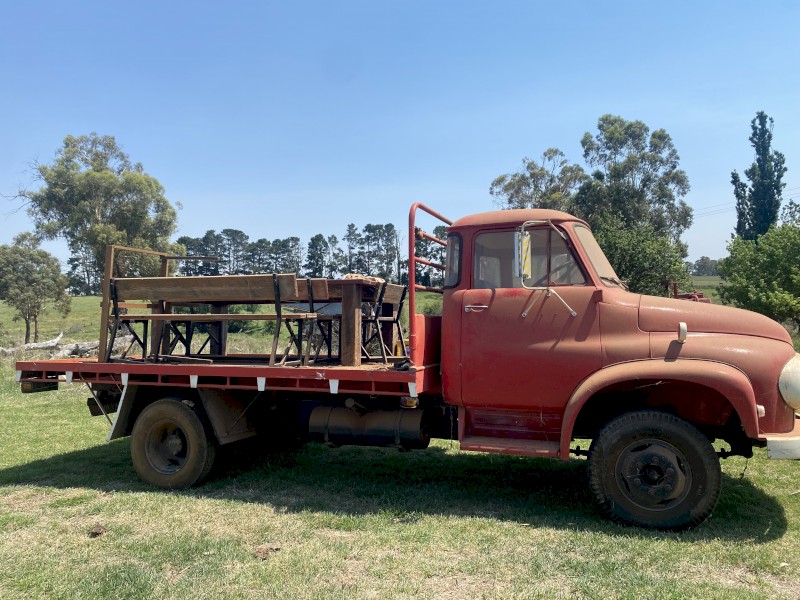1962 Red Ford Thames Trader Table Top