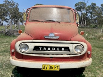1962 Red Ford Thames Trader Table Top
